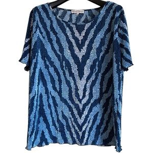 Classic Editions Women’s top size XL blues‎ short sleeve